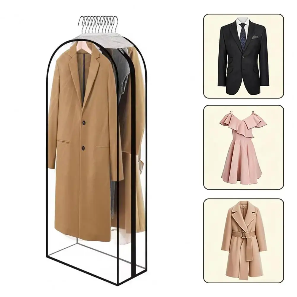Coat Storage Bag Garment Bags with Side Zipper Gussets Waterproof Suit Covers for Hanging Clothes Travel Closet Storage