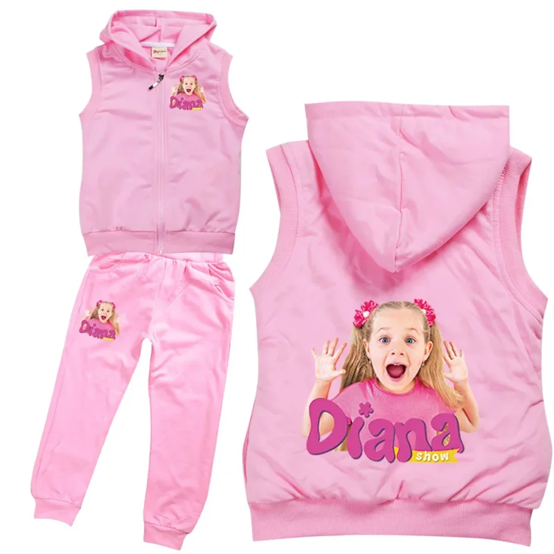 AIAI 2025 ديانا روما تظهر ملابس الاطفال الخريف والشتاء طفل الفتيات الكرتون هوديس السراويل مجموعات طفل الفتيان ملابس رياضية غير رسمية