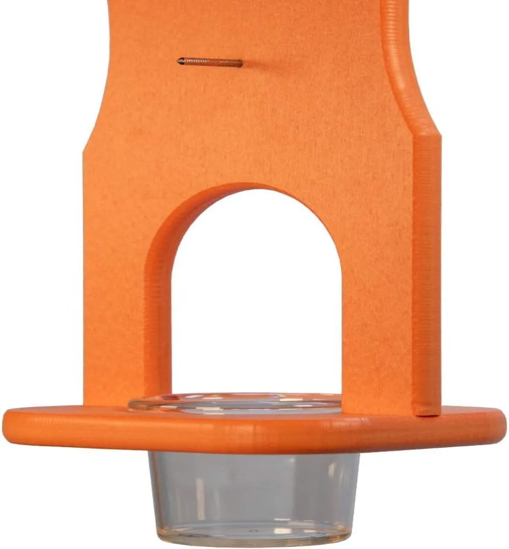 JCs Wildlife Hourglass Jelly and Double Fruit Orange Oriole Bird Feeder - Feed 4 Orange Halves and Grape Jelly - Made in The USA