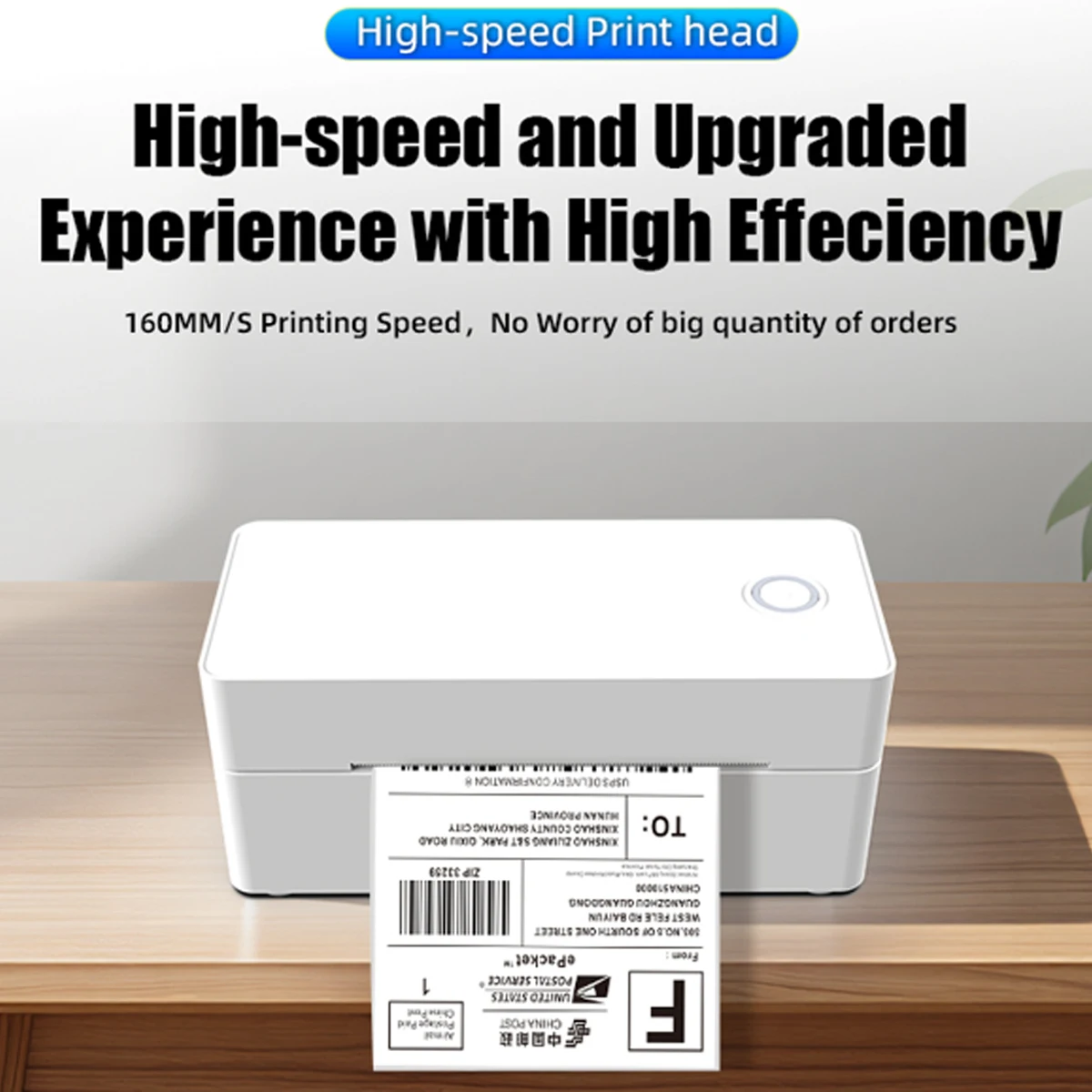 4-Inch Thermal Label Printer Compact High-Quality for Shipping Labels Price Tags Suitable for Home And Office Use