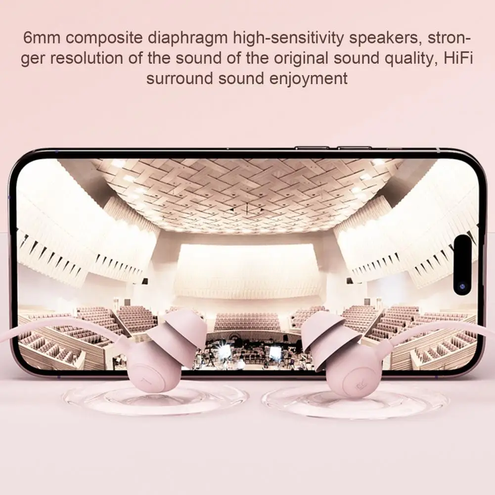 Hifi Surround Sound Sleep Headphones Comfortable Wired Headphones with Hifi Sound Noise Isolation Type-c Connector for Enhanced