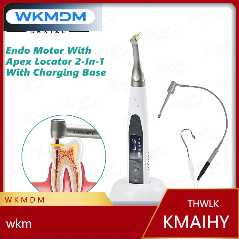 de ntal 2In1 Wireless de ntal Rotary Endo Motor Contra Angle de ntal Endodontic Equipment and Apex Locator Oral Therapy