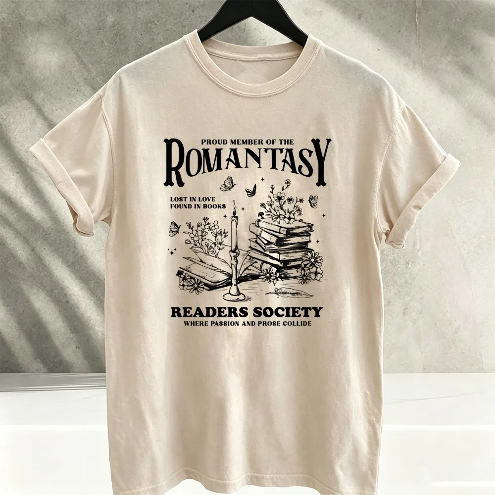 Smutty Book Shirt Romantasy Reader Society Tee Book Club Reading Booktrovert Bookworm and Bibliophiles Girly Trendy Bookish Tops