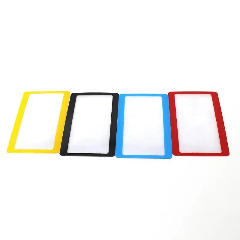 5Pcs 3X Portable Magnifying Glass Slim Clear Pocket Reading Magnifier For Small Print Books Maps Labels Receipts Elderly Vision