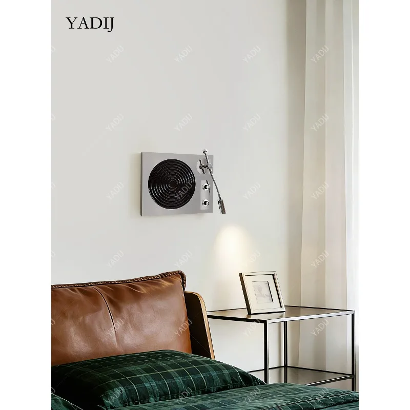 Wall lamp retro designer original vinyl record player living room background wall entrance bedroom bedside wall lamp