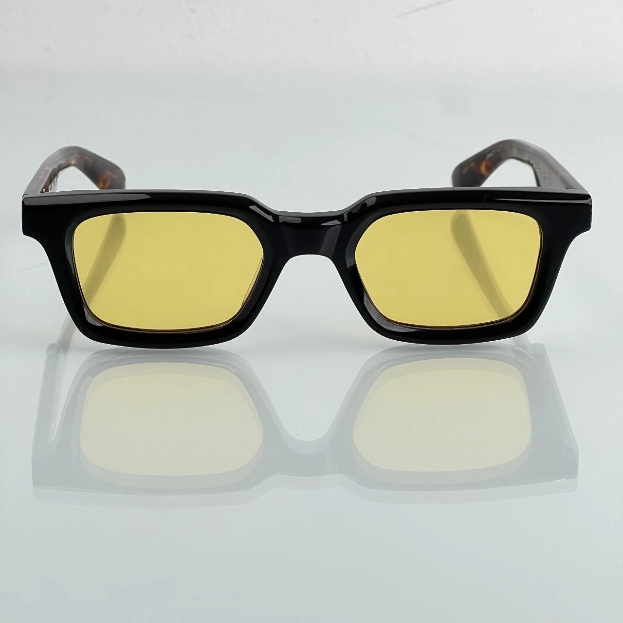 Handcrafted Acetate Sunglasses Unisex Classic Square Driving Sun Glasses UV400 Protection Vintage Outdoor Shades With Case
