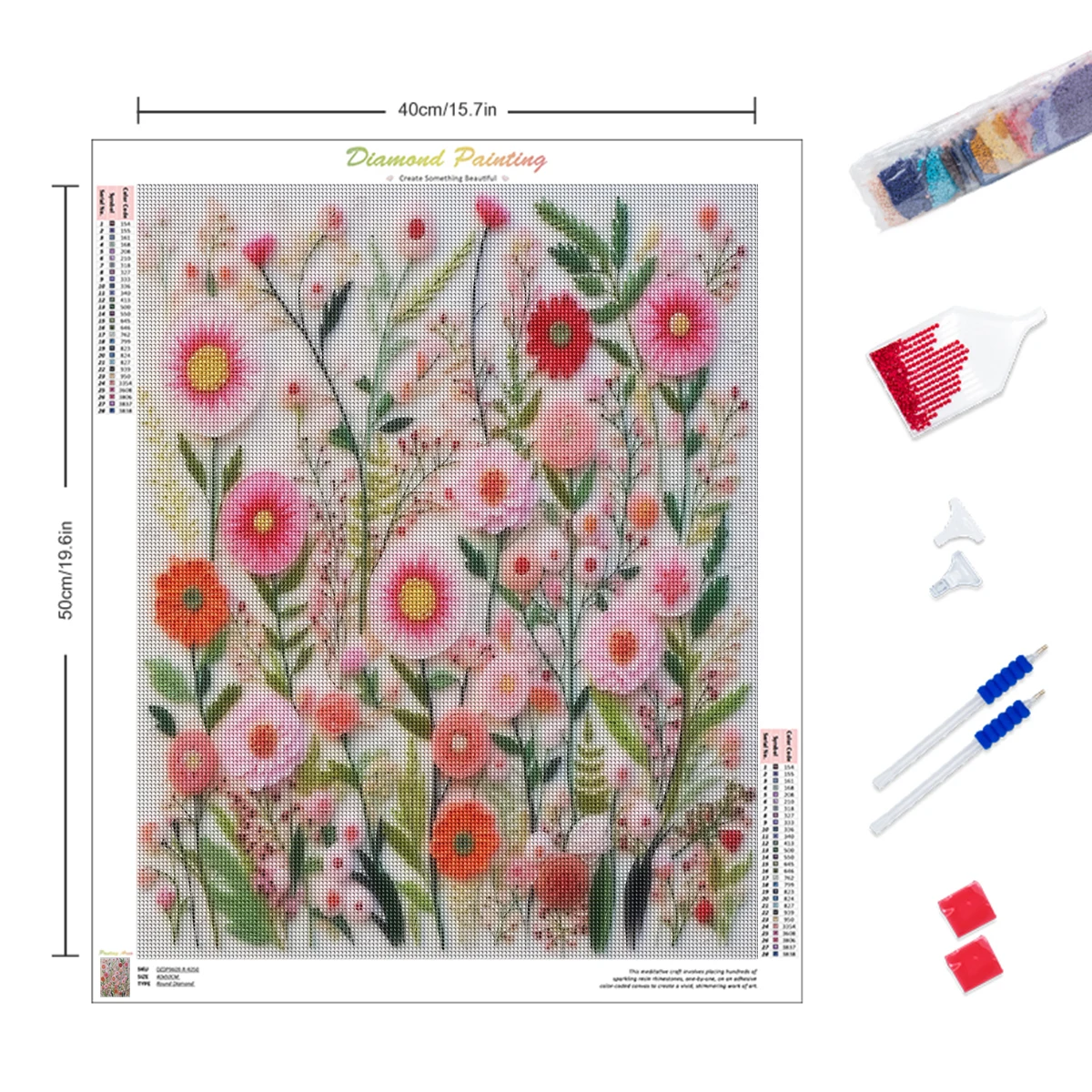 RUOPOTY 5D Diamond Painting Flower Full Square/Round Mosaic Flower Creative Hobbies Wall Decor
