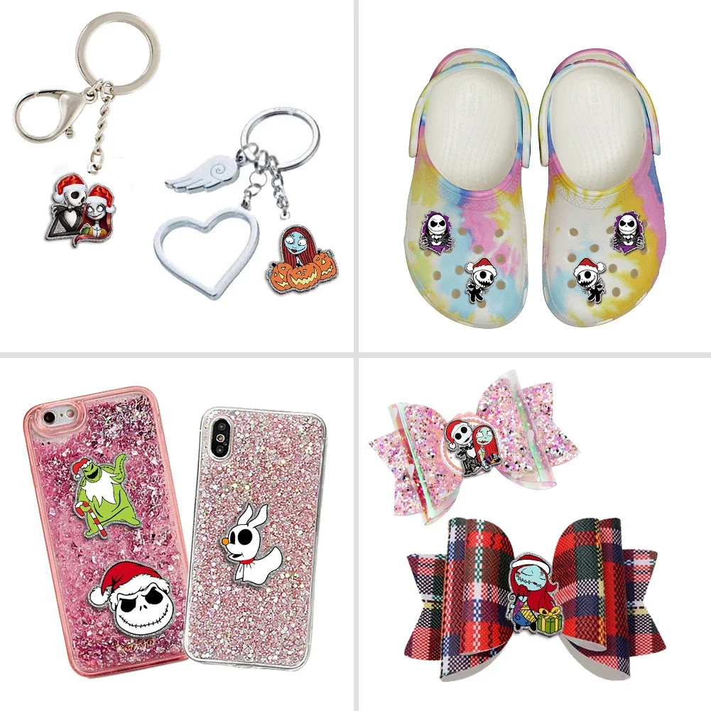 Disney The Nightmare Before Christmas Glitter Acrylic Flatback For DIY Phone Case Hair Bow Craft Embellishment Scrapbook