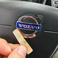 For Volvo EX90 V60 V40 XC90 S60 XC60 V50 V70 S90 XC40 S80 T6 ABS Car Steering Wheel Emblem Sticker Decoration Accessories