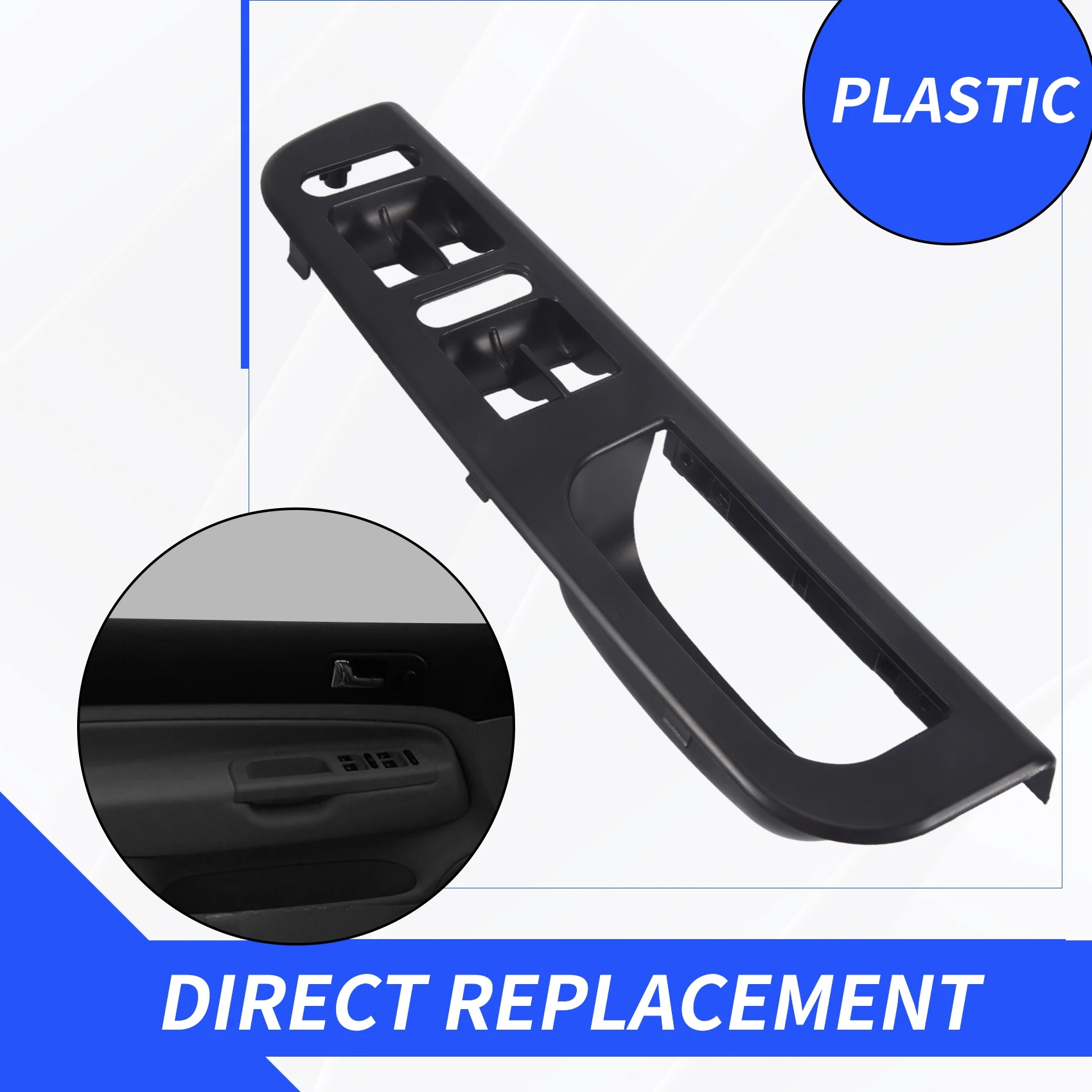 3Pcs Black Color For Bora Golf 4 Interior Door Handle Lifter Switch Bracket Base Caps 1J1 8671793B1 867 171 E 3B0867175-A57M