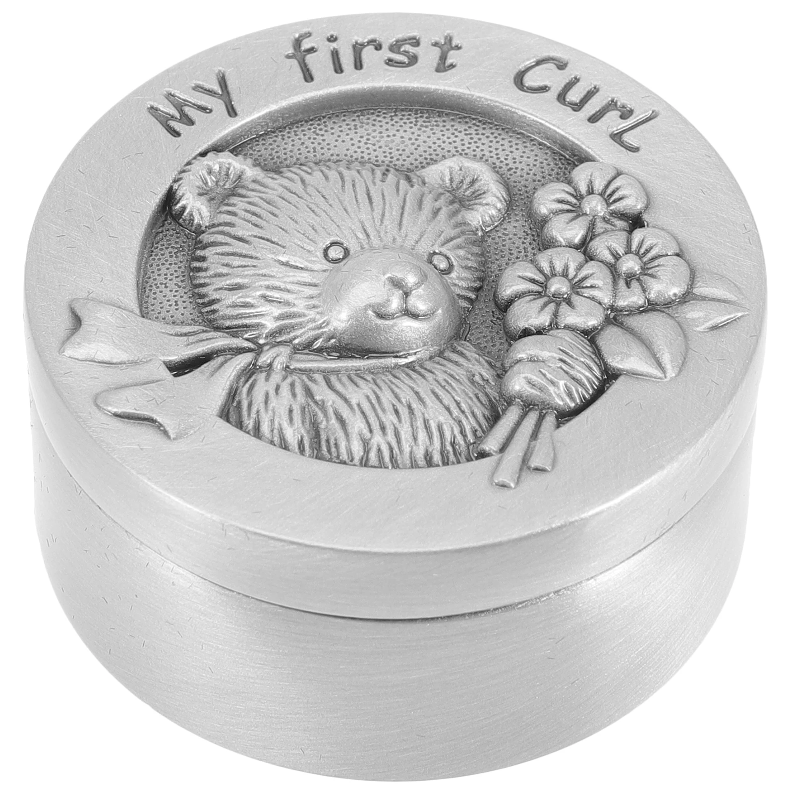 

Baby Fetal Keepsake Stainless Steel Infant First Curl Storage Memory Metal Fetal Hair Box Gifts Metal Baby Keepsake Box