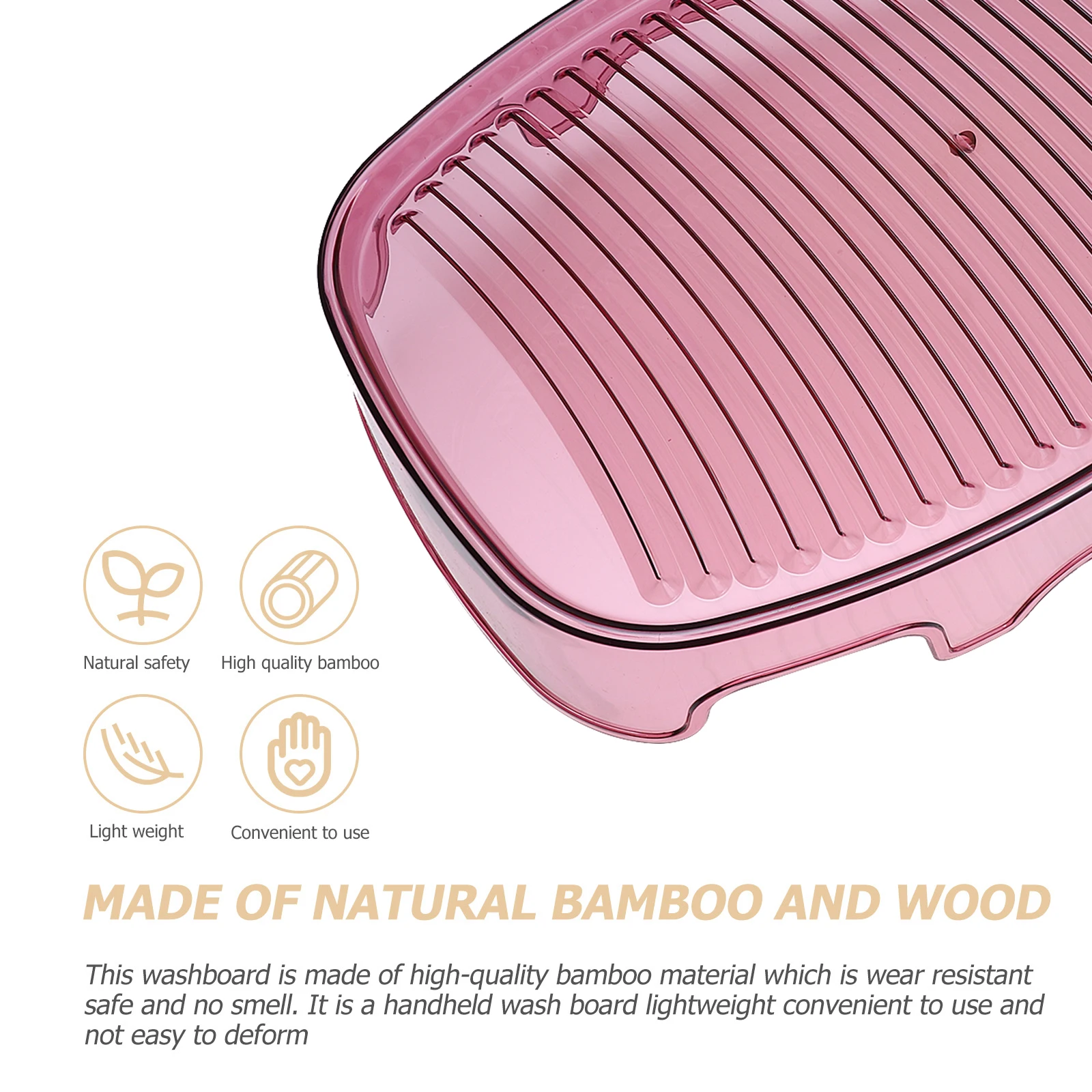 

Plastic Washboard for Home Laundry Board Durable Non Slip Surface Scrubbing Underwear Washing Storage