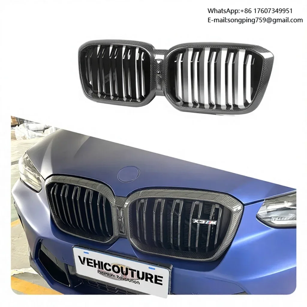 New X3M Carbon Fiber Front Grille for X3/X3M/X4/X4M-Auto Performance Auto Body System Bumper