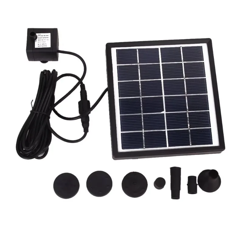 Portable Plastic Solar Panel Powered Mini Fountain Garden Decorations Bird Bath Lotus Bezel Automatic Water Pump Fast Delivery