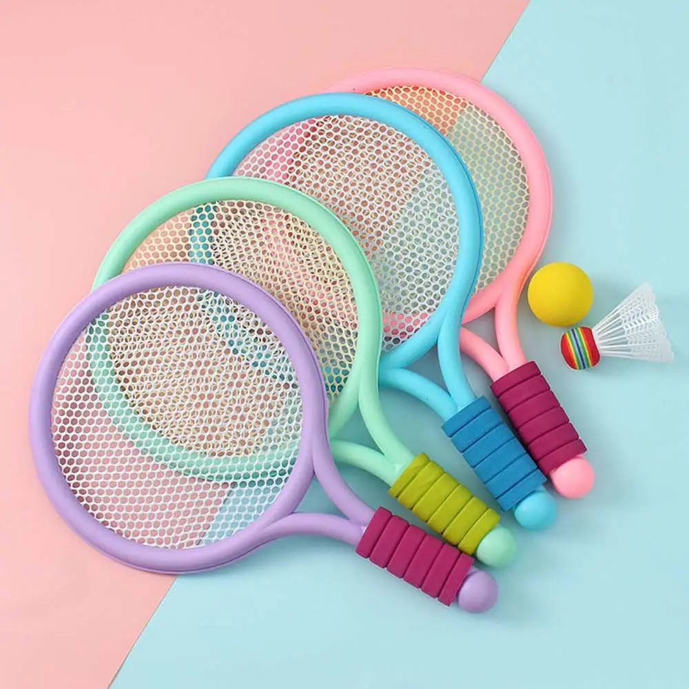 Tennis Balls Indoor/Outdoor Sports Kids Interactive Toys Mini Tennis Racquet Badminton Training Tool Badminton Racket Set