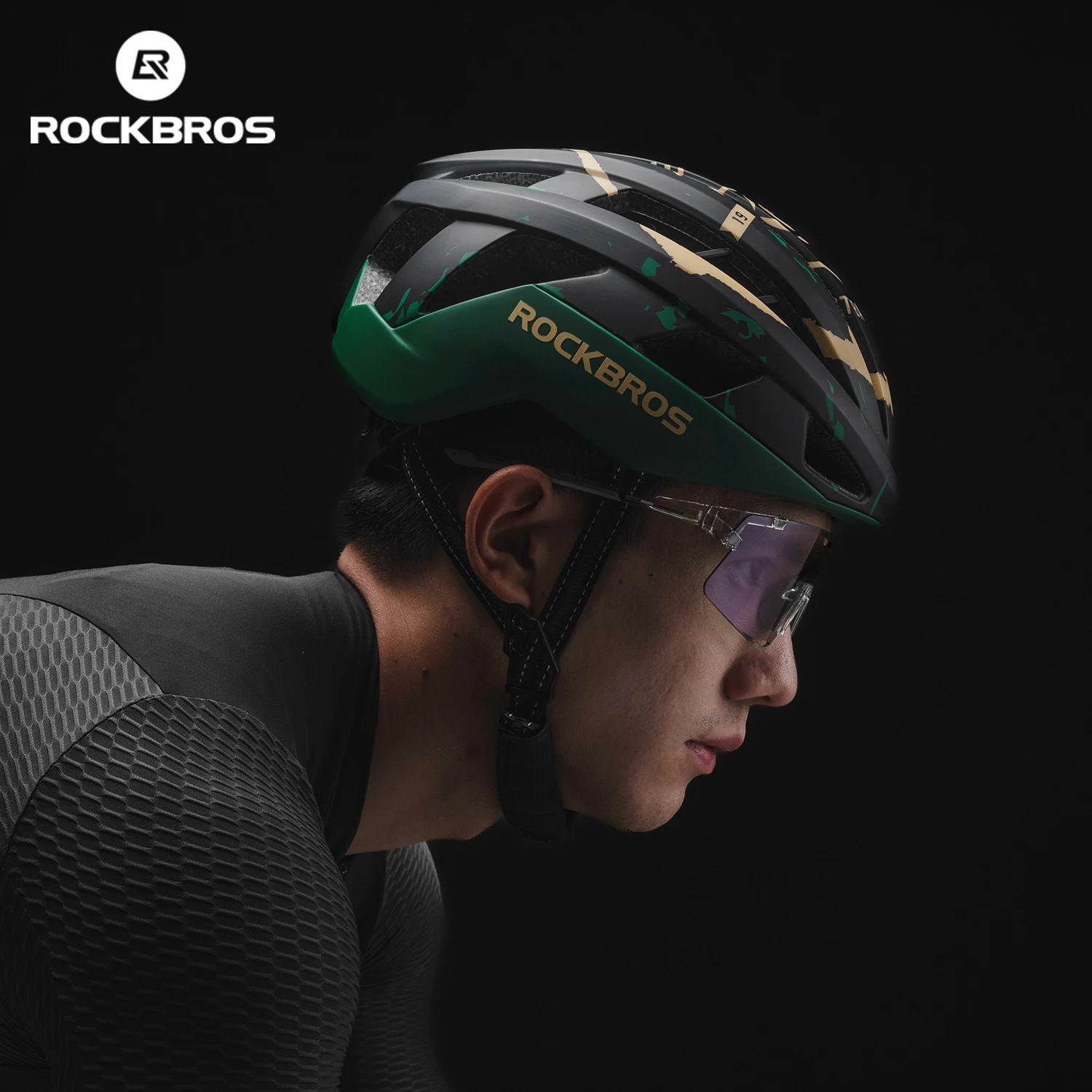 ROCKBROS Cycling Helmet Intergrally-Molded Adjustable Keel Riding Helmet 16-Hole Diversion Breathable Thickened Sport Safe Helmt