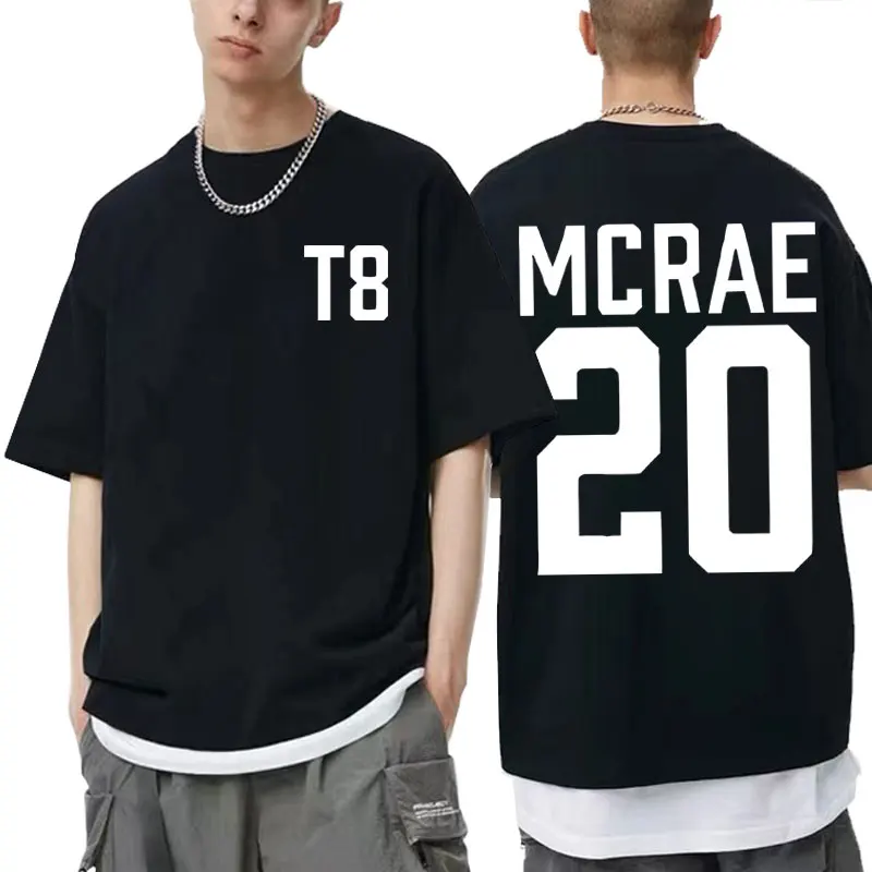Zanger Tate McRae T8 Denk Later Grafische T-shirt Mannen Vrouwen Mode Oversized T-shirts Unisex Hip Hop Straat Vintage T-shirt Tops