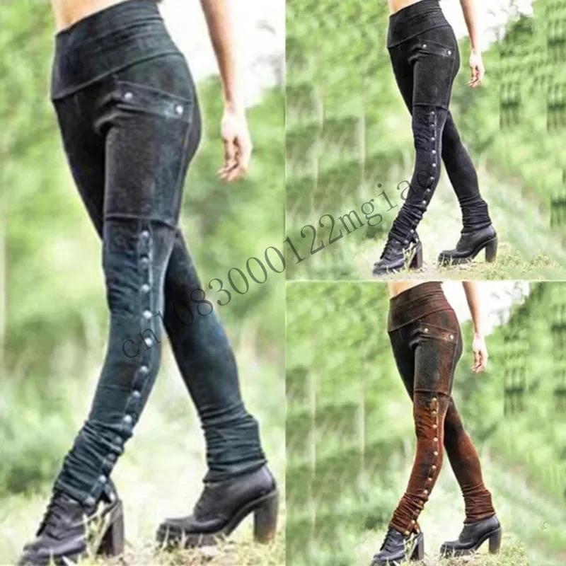 Mittelalterliche Schlaghosen für Frauen, Cosplay, Renaissance-Kostüm, Halloween, mittleres Alter, Hosenbein-Verband, lässig, weiblich, CMM221