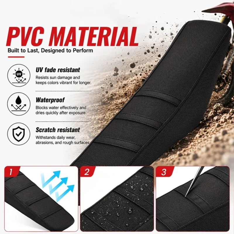 A98M Soft Seat Cover Electric Dirt Bike Ebike Motorcycle Stripe Non-Slip Cushion Cover For Yozma In 10