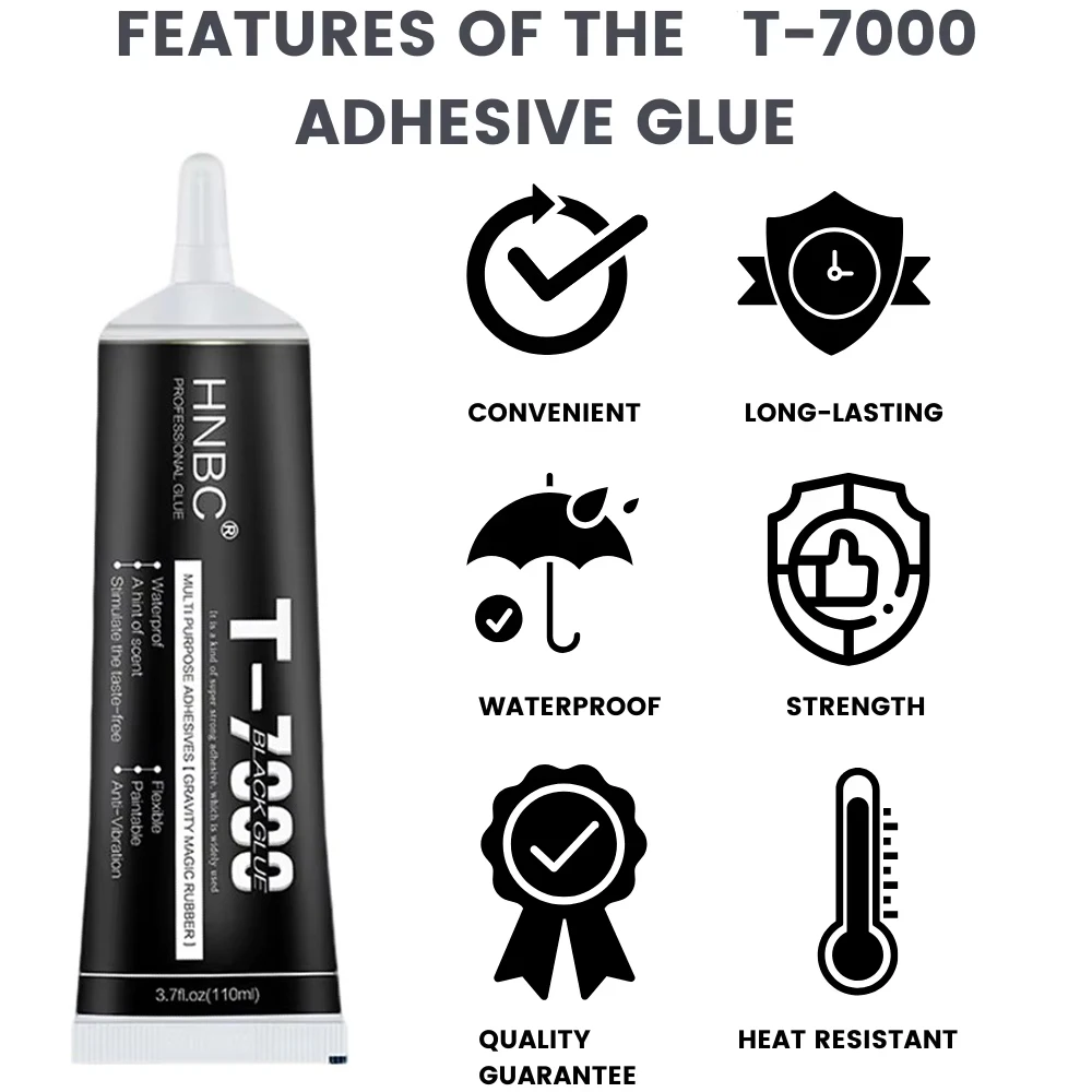 Colle en résine époxy B-7000, 15/50/110ml, matériau de sécurité pour écran tactile de téléphone portable, Kit de réparation d'adhésif liquide artisanal pour bijoux