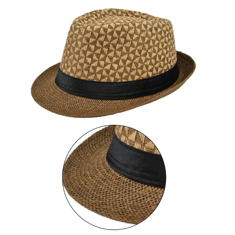 Rơm Phong Cách Anh Mũ Rơm Fedora Panama Rơm Fedora Mũ Panama Mũ Rơm SunHat