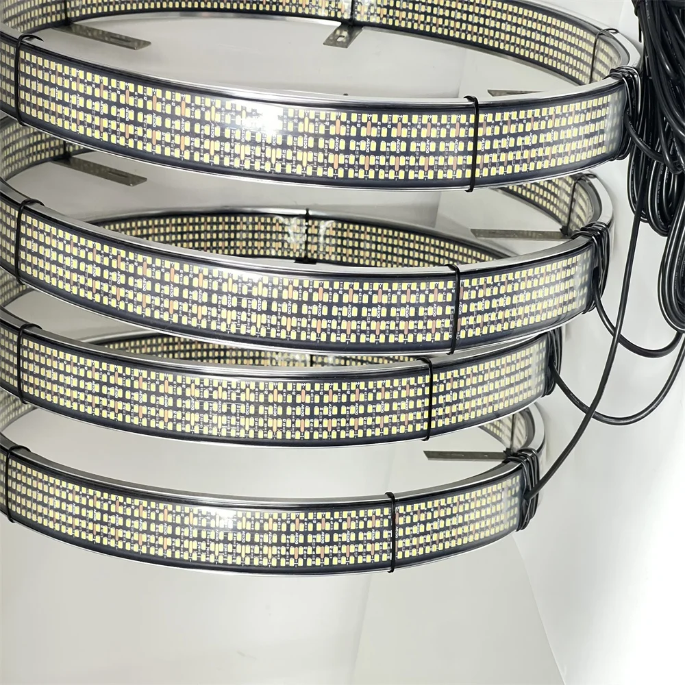 2020 TERBARU 4PC 15.5 "10 Baris LED Putih Cincin Roda Kit Lampu Pelek