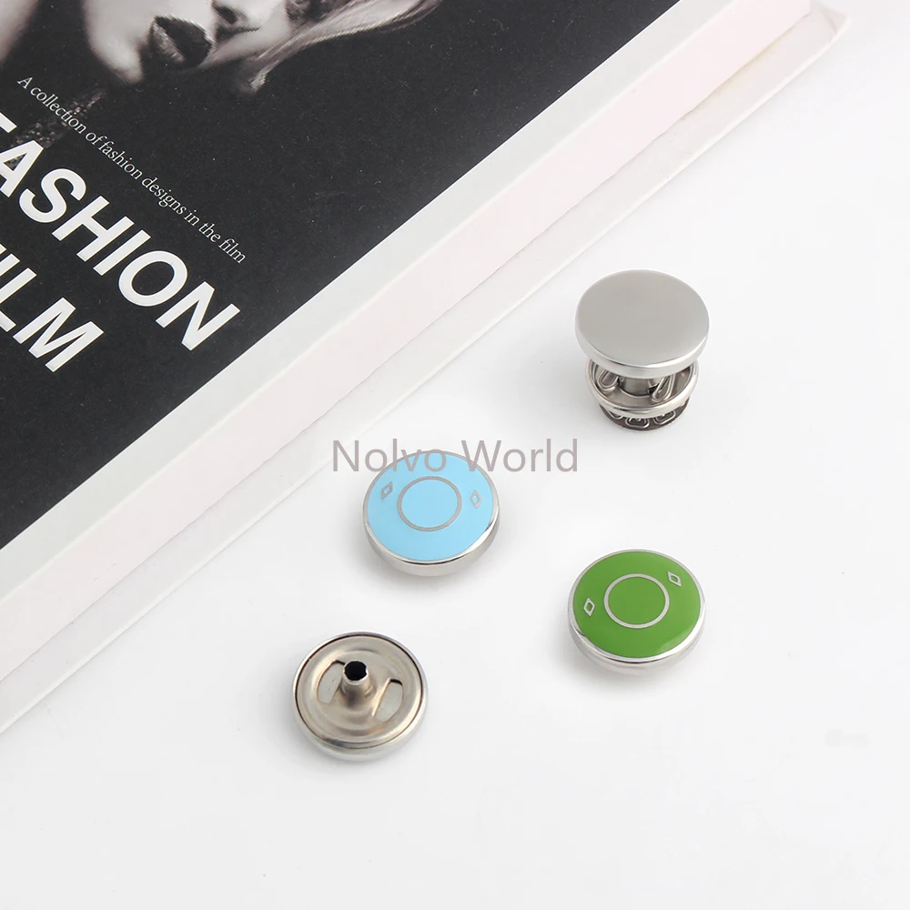 5/20/50PCS 15x10mm Stainless Steel Metal Hollow Eyelet Rivets Buttons For Tote Passport Purse Bags Adjustment Buckle Accessories