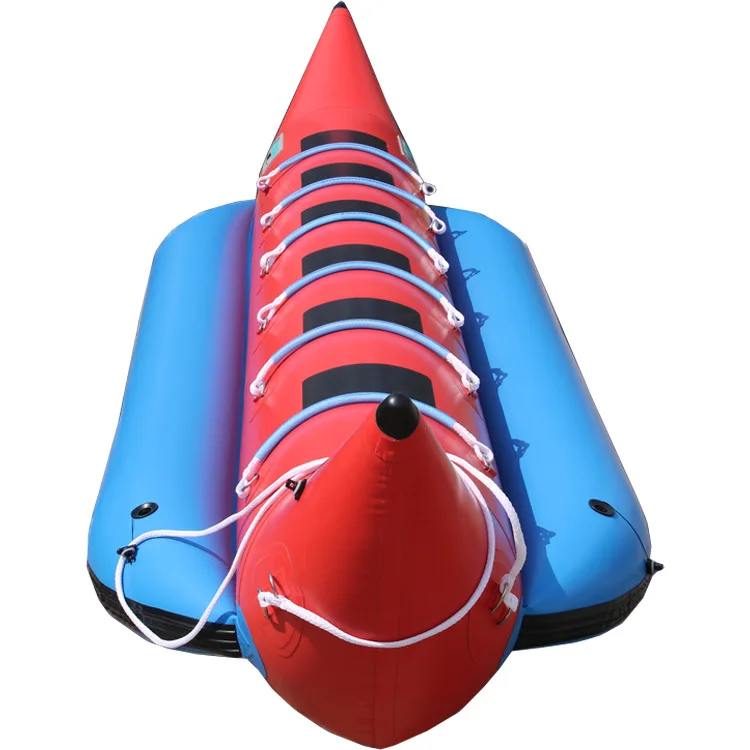 

Large 7 Person Water Playing Raft Tubes Banana Boat Sunscreen Banana Inflatable For Boat