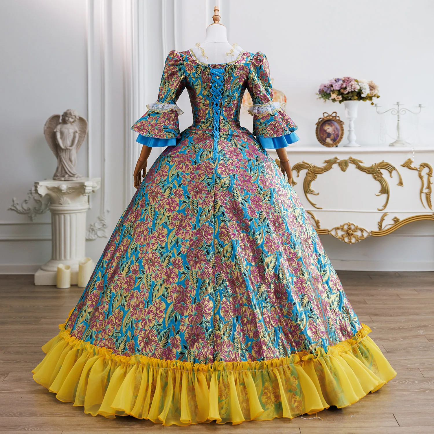 Abito da corte francese Principessa Dramma Passerella Riunione annuale Abiti da spettacolo Fotografia di viaggio Abito da donna Robe Luxe Cerémonie