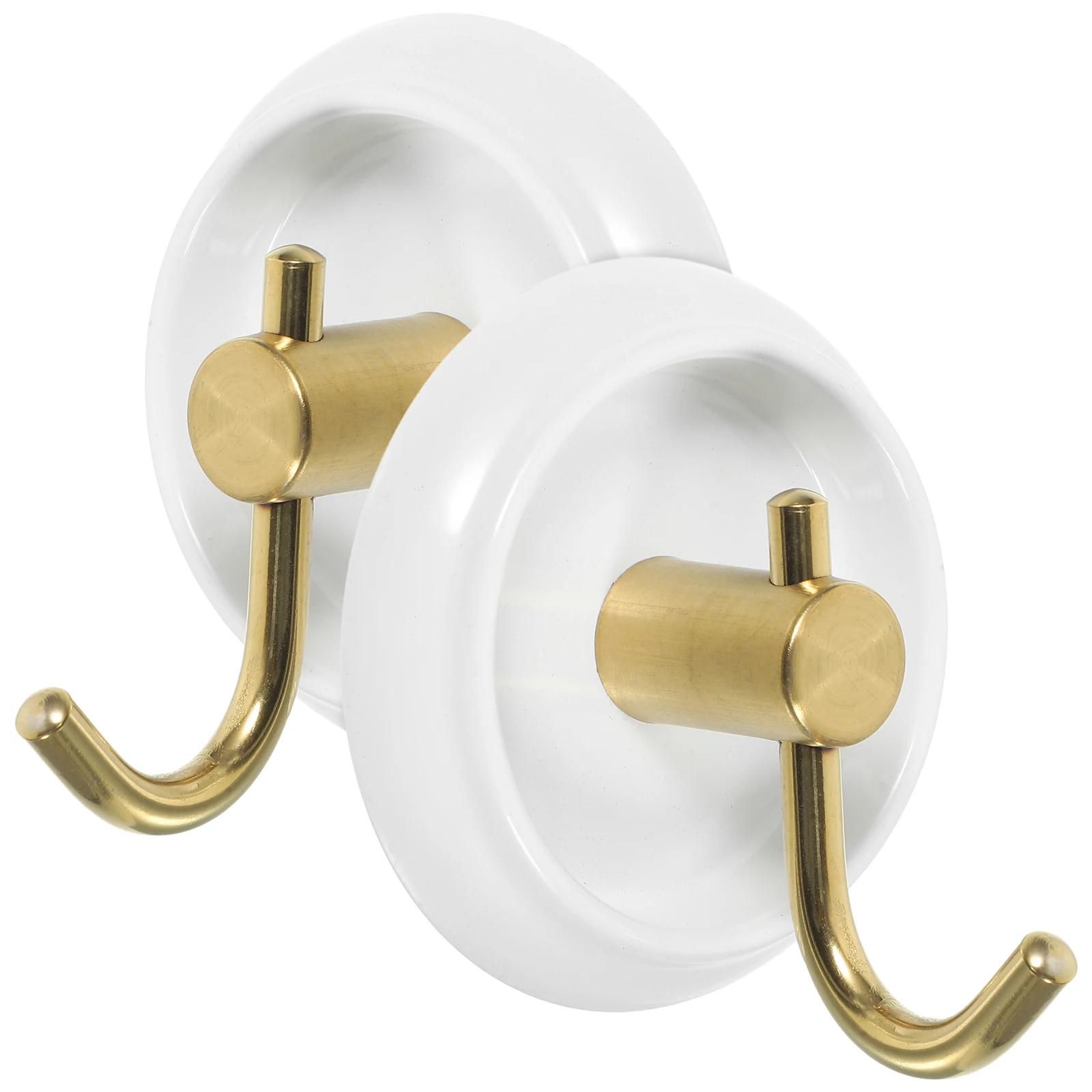 

2pcs Round Wall Hooks Adhesive Mount Bathroom Hangers Towel Storage Solution No Drill Marks Strong Adhesive Hanging Hooks Hold