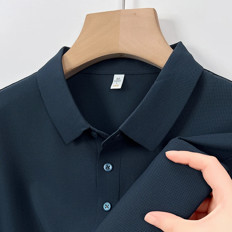 

Men's Polo Shirt Short Sleeve Seamless Flat Lapel Summer Business Casual Premium High Quality Classic Fashion T-shirt Menswear