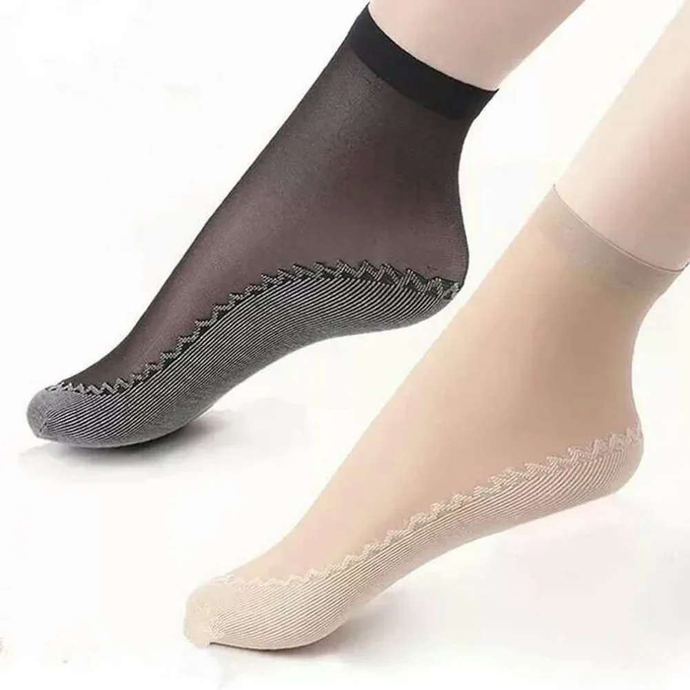 

Spring Summer Women Soft Velvet Silk Socks Patchwork Non-Slip Ladies Ultrathin Breathable Comfortable Casual Low Tube Sock