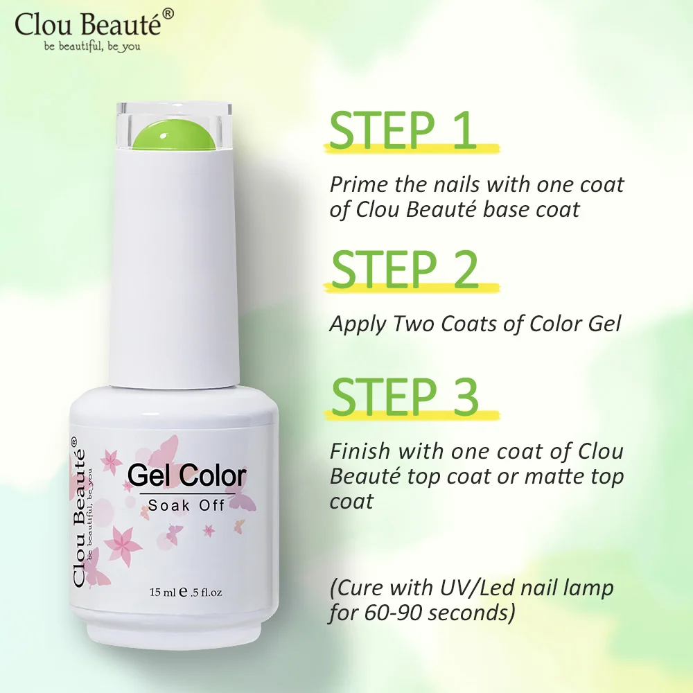 Clou Beaute 12pcs Gel Nail Polish Manicure Set Color 15ml White Glass Bottle Nail Art Kit Vernis Semi Permanent Nail Art Varnish