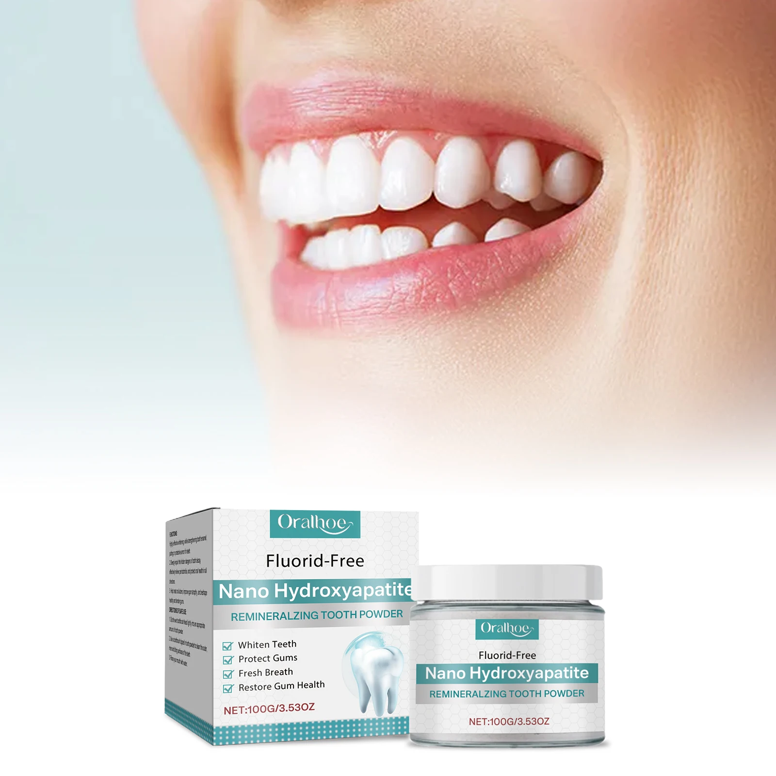 

Tooth Powder - Gentle Teeth Cleaning & Oral Care Powder for Long-Lasting Freshness, Shine & Clean Oral Hygiene