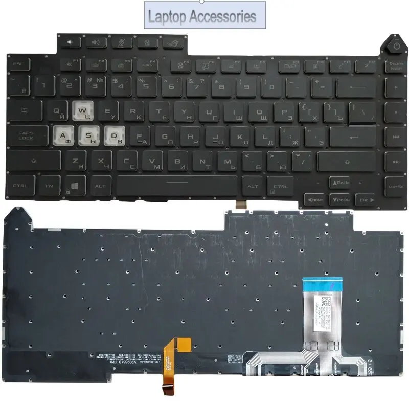 Nuevo teclado ruso retroiluminado RGB para Asus ROG Strix G15 G533 G513 G513QR G513IE G513Q G513QY G513QM