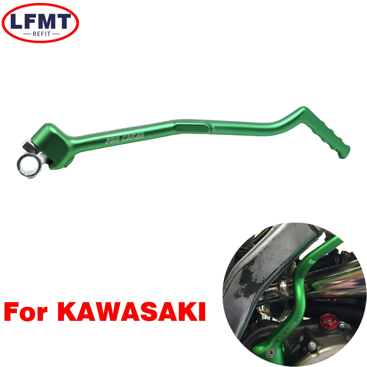 

Motorcycle CNC Aluminum Forged Kick Start Starter Lever Pedal For Kawasaki KX450F KX 450F Dirt bike 2016 2017 2018