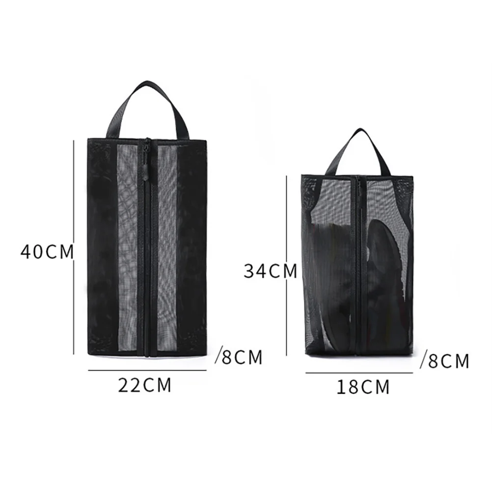 

2pcs Shoe Bags for Travel Lightweight Portable Breathable Mesh Storage ganizer Polyester Shoes Pouch Travel Accessories