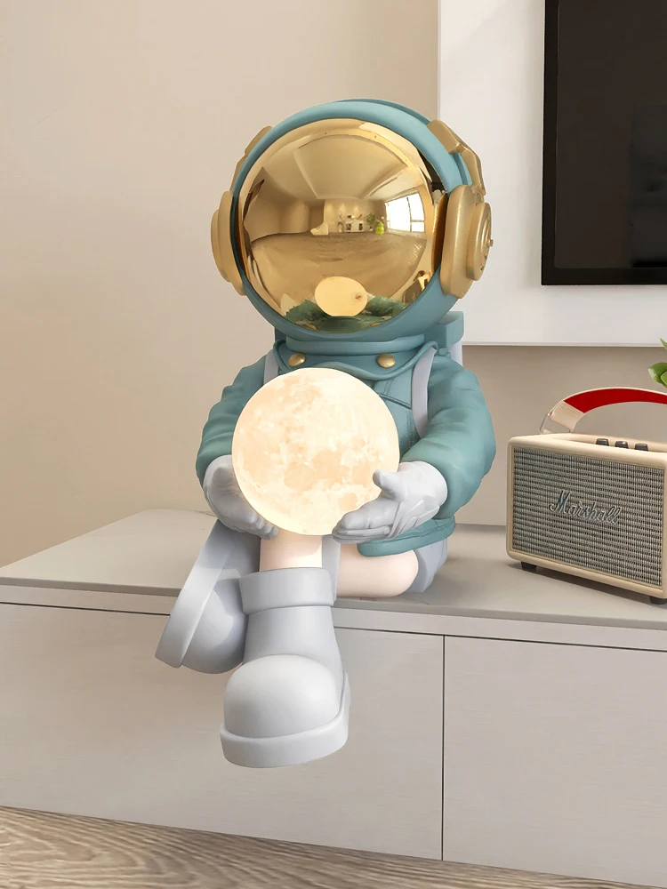 Home Decor Astronaut Statues Desktop Sitting Ornaments Nordic Style Living Room Large Sculpture Art Ornaments Housewarming Gifts
