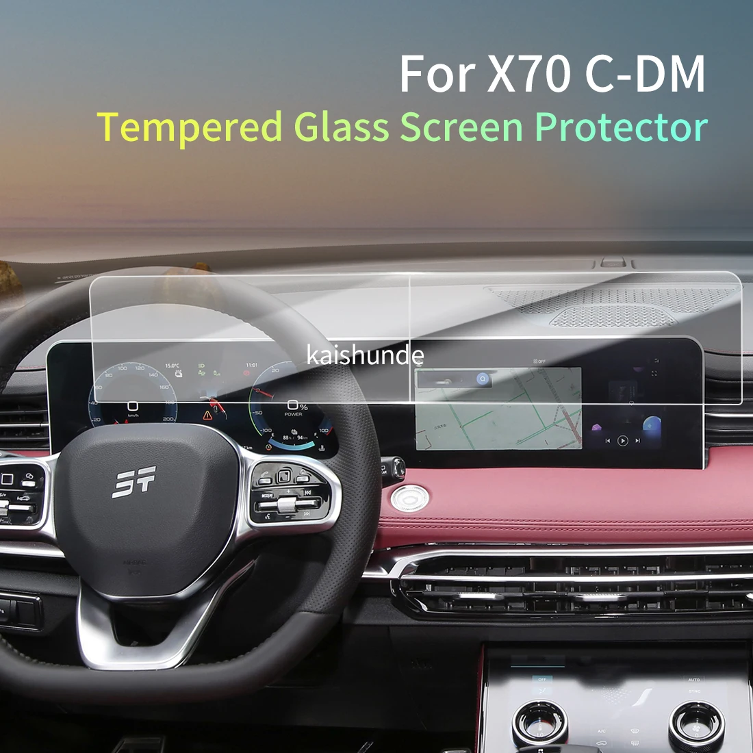 

Car Stickers Meters Protector For24 JETOUR X70 C-DM Tempered Glass Protective Film Display Navigation Vehicle