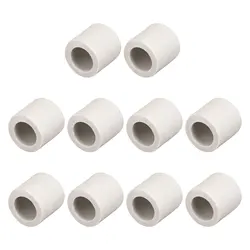 10/20Pcs 10mm Dia High-Temperature Resistant Insulating Ceramic Tube Single Bore Insulating Pipe for Heat Insulation Protection