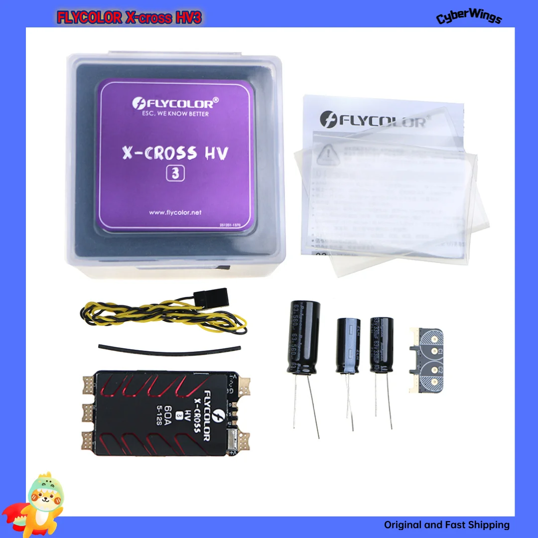 FLYCOLOR X-cross HV3 ESC BL-32 5-12S 60A 80A 120A 160A ARM 32-Bit Cortex MCU Multiple Protocols