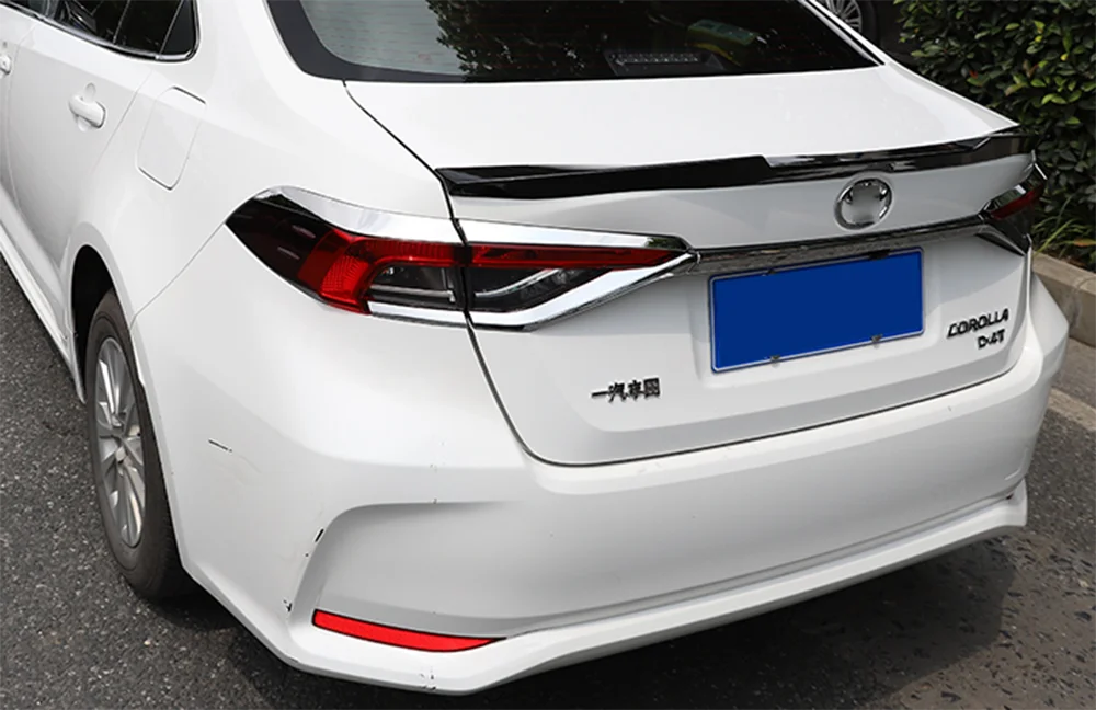 Car Styling For Toyota Corolla 2019 2020 2021 2022 ABS Chrome Rear Fog Light Lamp Cover Trim Strip Stickers