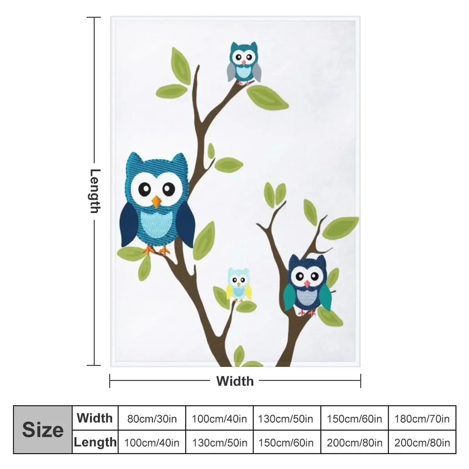 New Wise Owls- Large Size Design Throw Blanket Decorative Sofas warm for winter decorative Luxury Throw Blankets