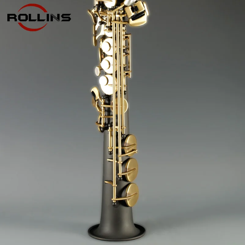 Saxophone High Grade Straight Phosphor Copper Body Gold Golden Keys KSS-D708 Soprano Saxophone