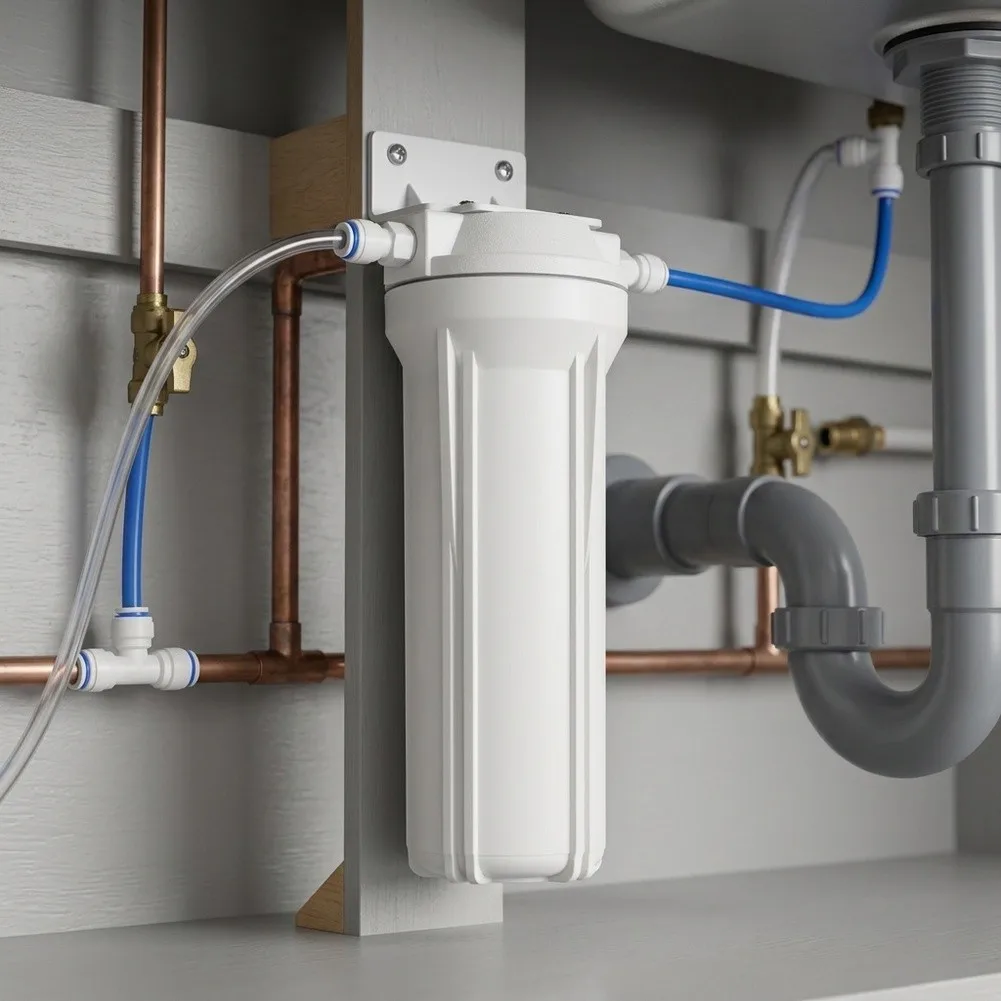 For 10 Inch For Reverse Osmosis Water Filter Housing for For 1/4 inch to 2.5 inch Port RO Systems with O Rings Wrench Fittings