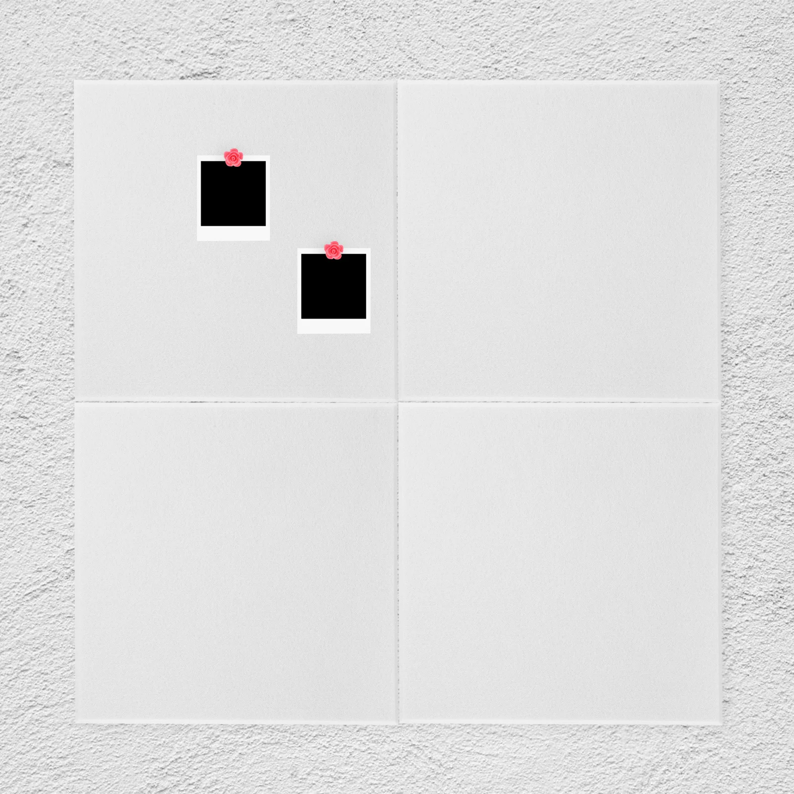 

4Pcs Square Felt Board Tiles Soft Cork Memo Bulletin Board Self Adhesive Wall Stickers for Classroom Office Bedroom