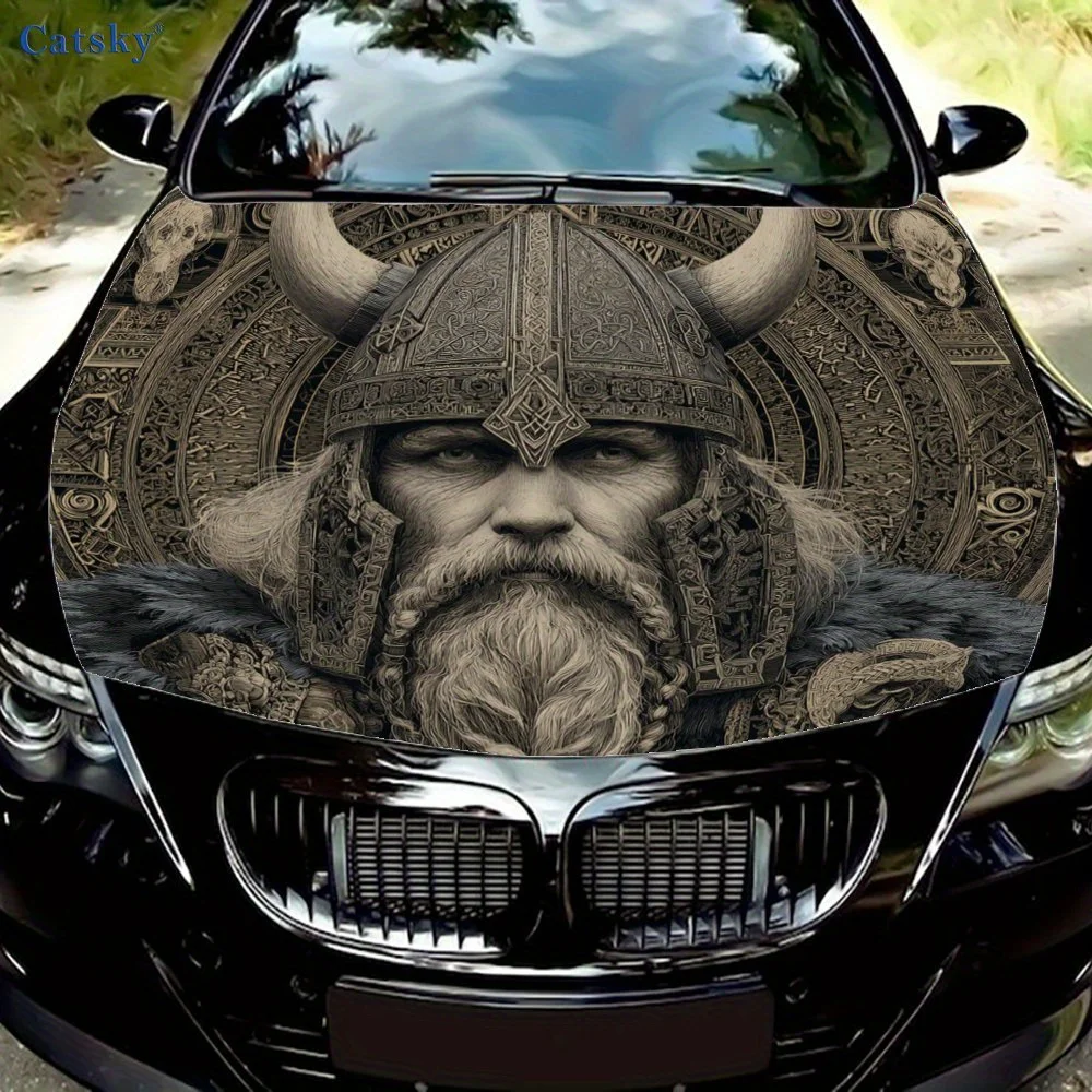 

Viking Warriors Car Hood Decal Stickers Wrap Vinyl Film Engine Cover Decals Sticker Car Hood Protective Film