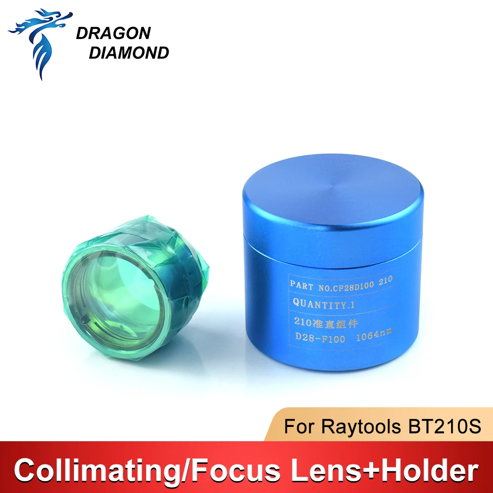 

Raytools Fiber Laser Focusing Collimating Lens With Lens Holder BT210S 0-4KW Laser Cutting Head D28 F100 125 Collimator