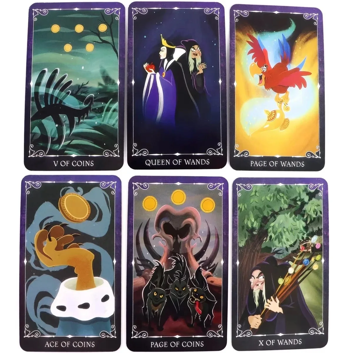 Baralhos de tarô vilões, 78 peças, jogos de tabuleiro de adivinhação de alta qualidade, jogos de entretenimento para festa, jogo de cartas ocultas, presente