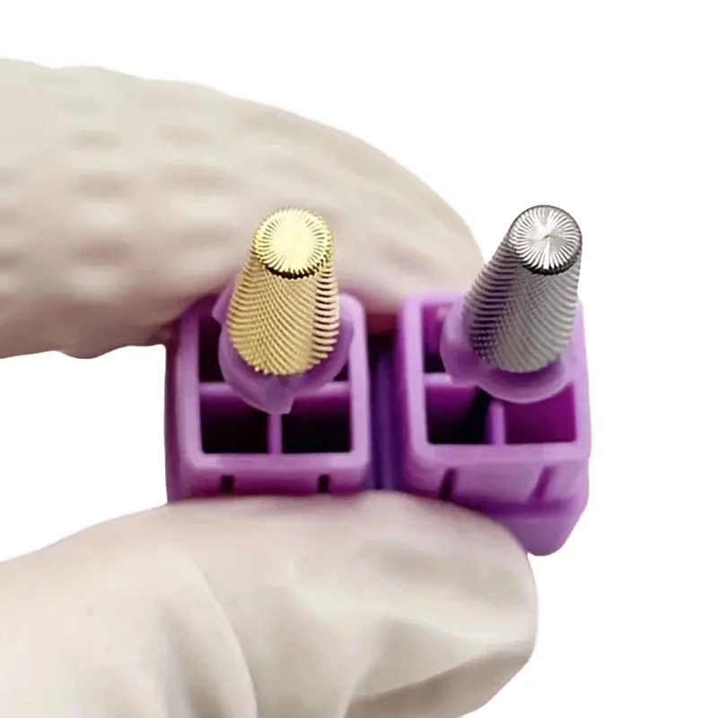 3XF Punte da trapano per unghie 5 in 1 Ruota Fresa elettrica in acciaio al tungsteno per manicure Strumenti per rimozione smalto gel Strumento per manicure
